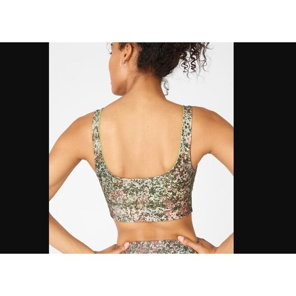 Fabletics Reversible Sports Bra XXS 0-2 Harlyn Earthen Brown Lime Green Citrus - Picture 8 of 16